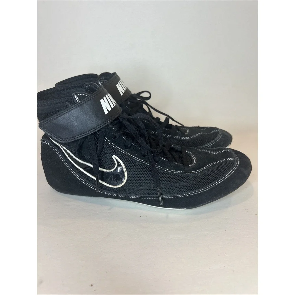 Nike Speed Sweep VII Wrestling Shoes 366683-001 Black White Men's Size 10.5 US